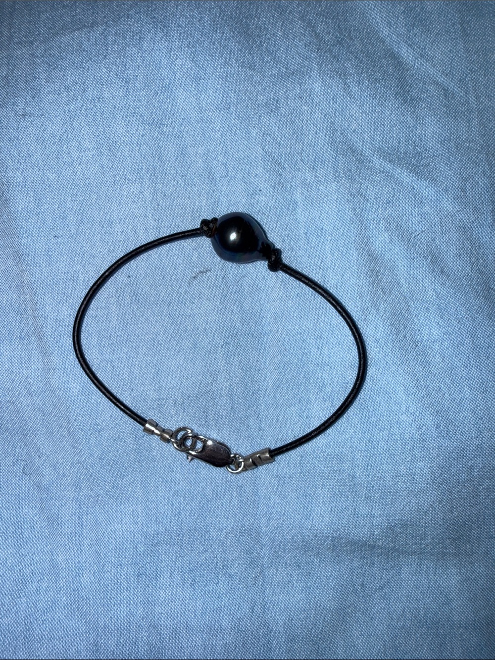 Classic Black Cord Bracelet with Hematite Accent